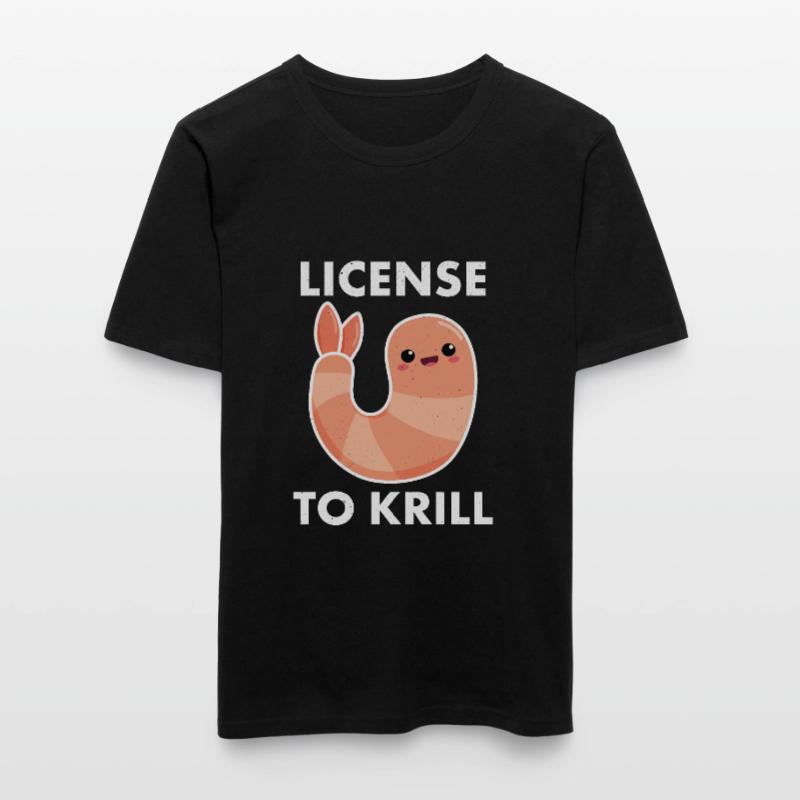 Lizenz für Krill, Garnelen oder Garnelen Männer Slim Fit T-Shirt