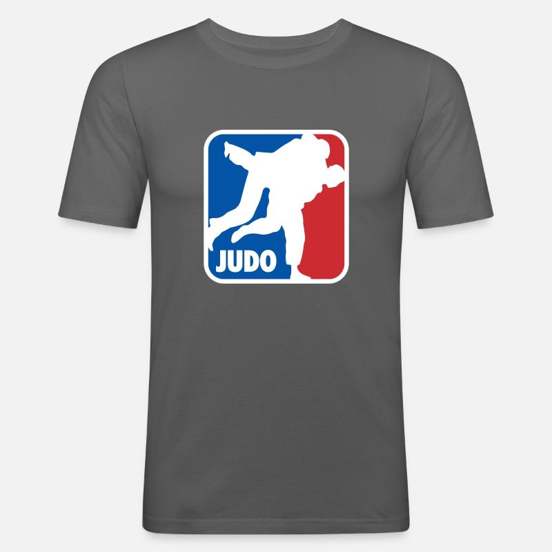 Judo Logo - Maglietta aderente da uomo - grigio grafite