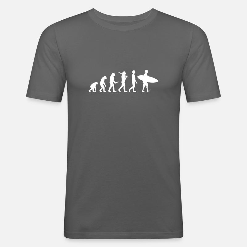 Surfer Surf Evolution - T-shirt près du corps Homme - gris graphite