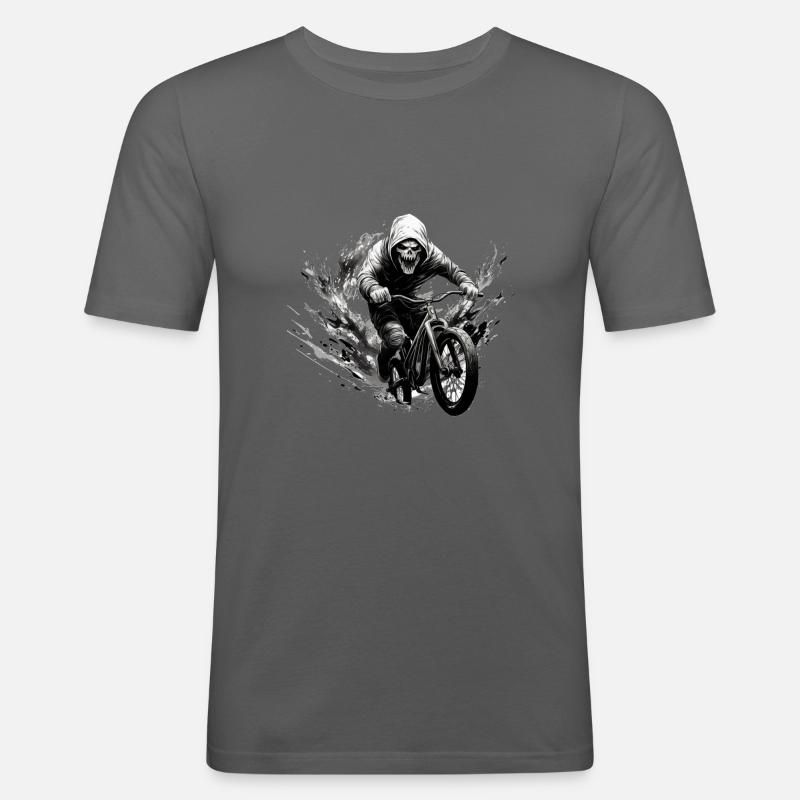 BMX Horror Dead - Männer Slim Fit T-Shirt - Graphite