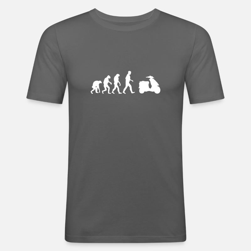 roller evolution - Männer Slim Fit T-Shirt - Graphite