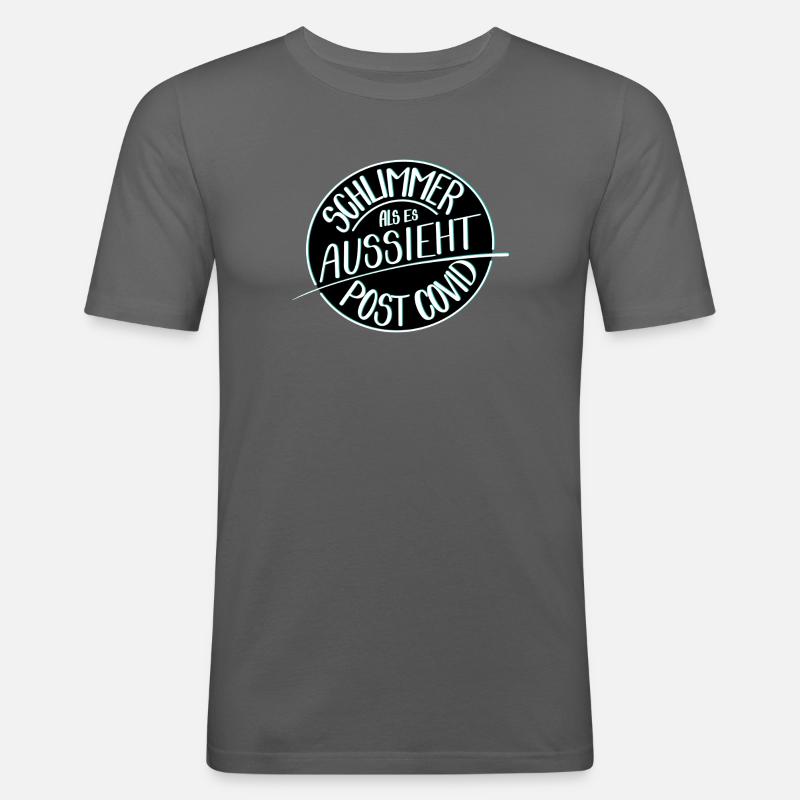 Schlimmer als es aussieht, Post Covid - Männer Slim Fit T-Shirt - Graphite