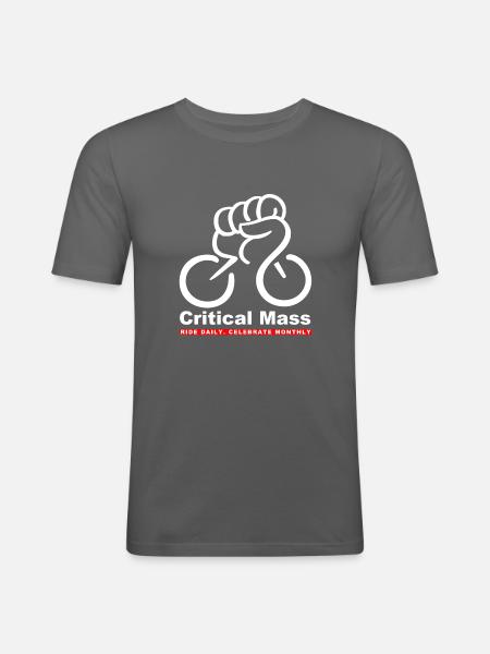 Critical Mass - Celebrate Monthly White - Männer Slim Fit T-Shirt - Graphite