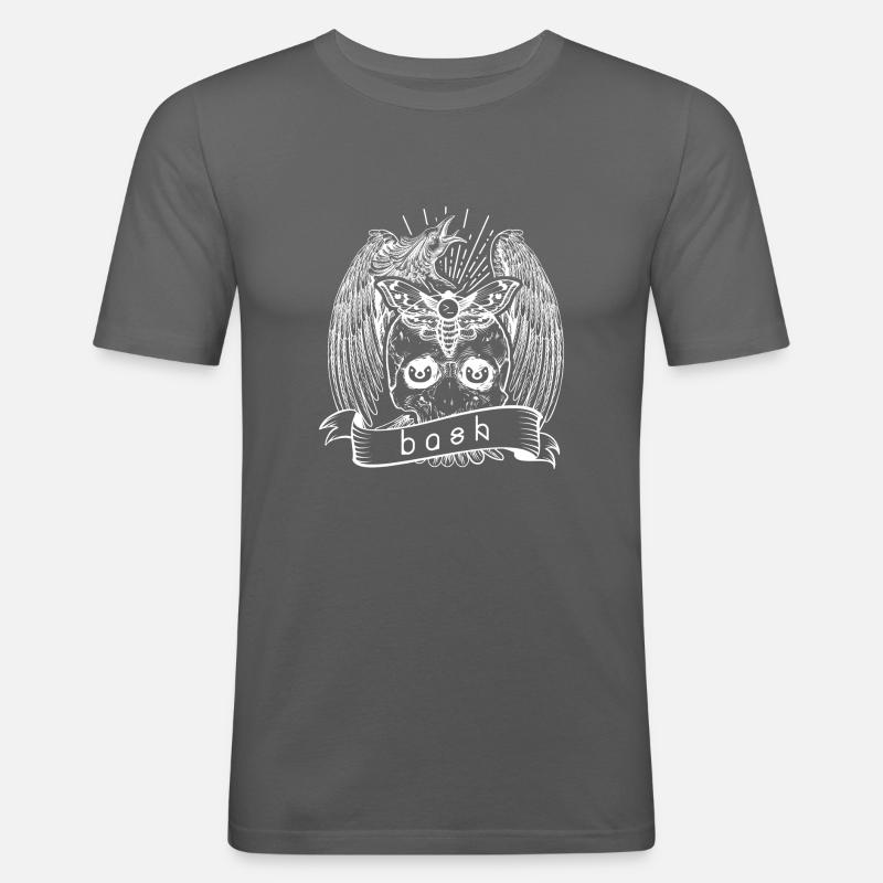 bash shell linux - Männer Slim Fit T-Shirt - Graphite