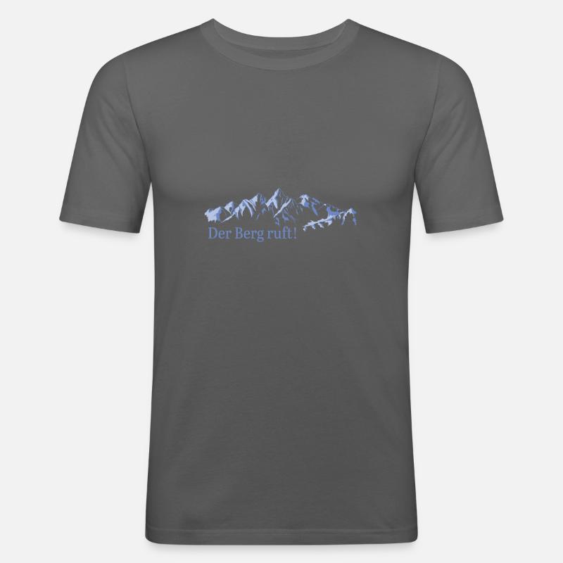 Der Berg ruft! - Männer Slim Fit T-Shirt - Graphite
