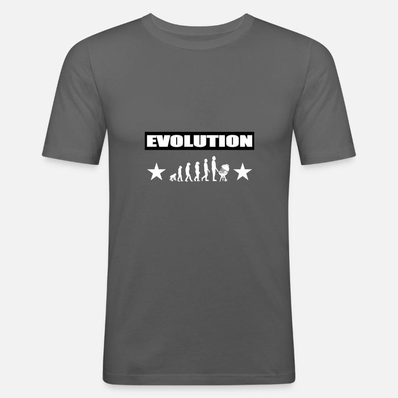 BBQ - Männer Slim Fit T-Shirt - Graphite