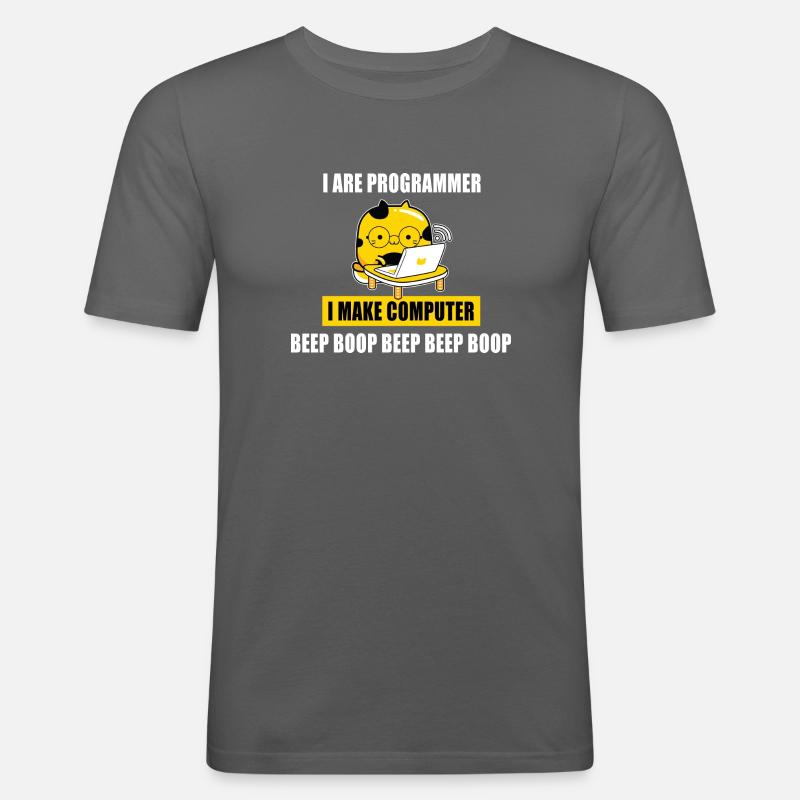 Ich bin Programmierer - Männer Slim Fit T-Shirt - Graphite
