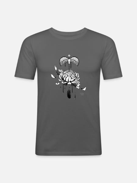 Das Ende vom Flug - Männer Slim Fit T-Shirt - Graphite