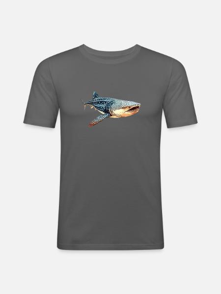 Walhai - Männer Slim Fit T-Shirt - Graphite
