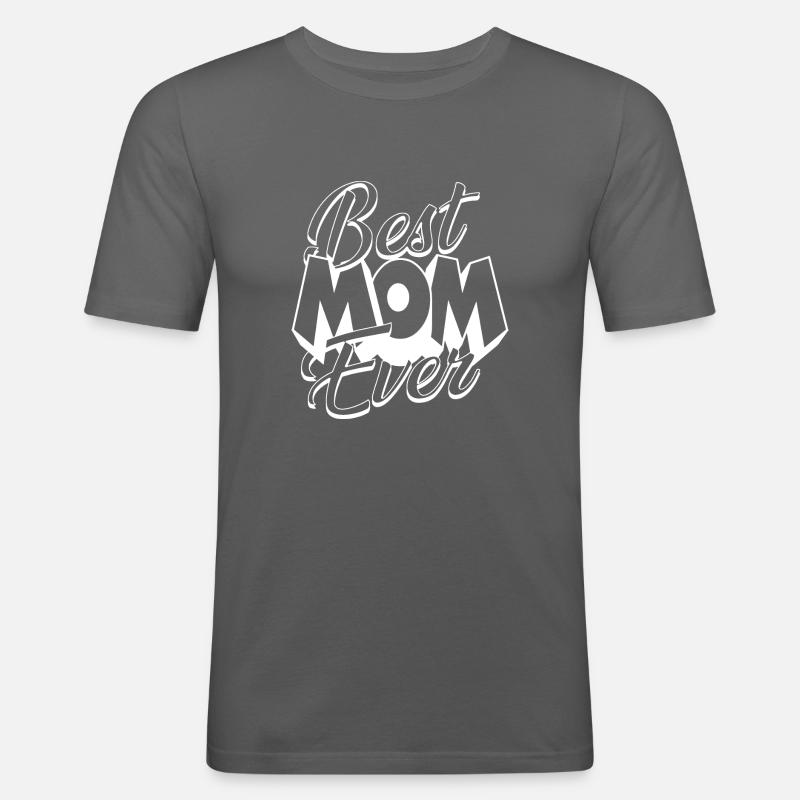 Mamma - Maglietta aderente da uomo - grigio grafite