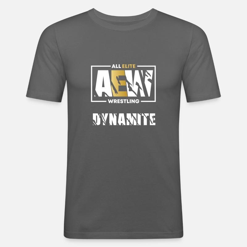 AEW Dynamit - Männer Slim Fit T-Shirt - Graphite