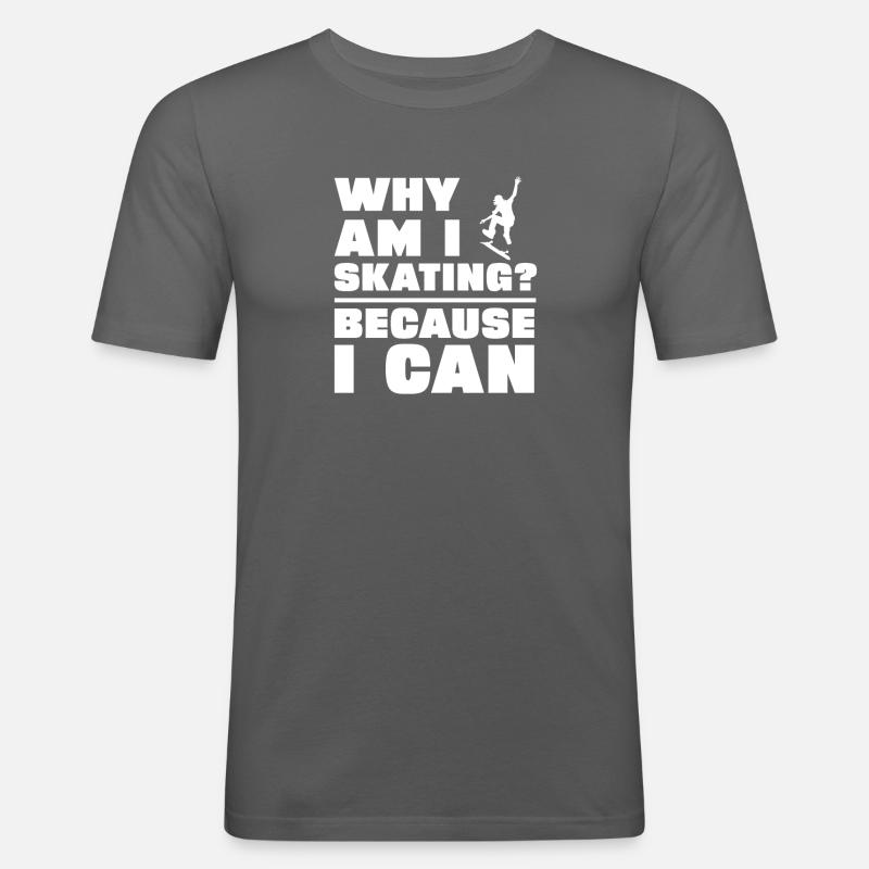 Skating - Männer Slim Fit T-Shirt - Graphite