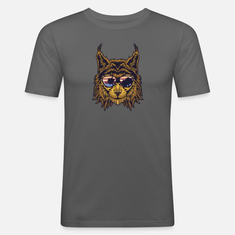 Luchs - Männer Slim Fit T-Shirt - Graphite
