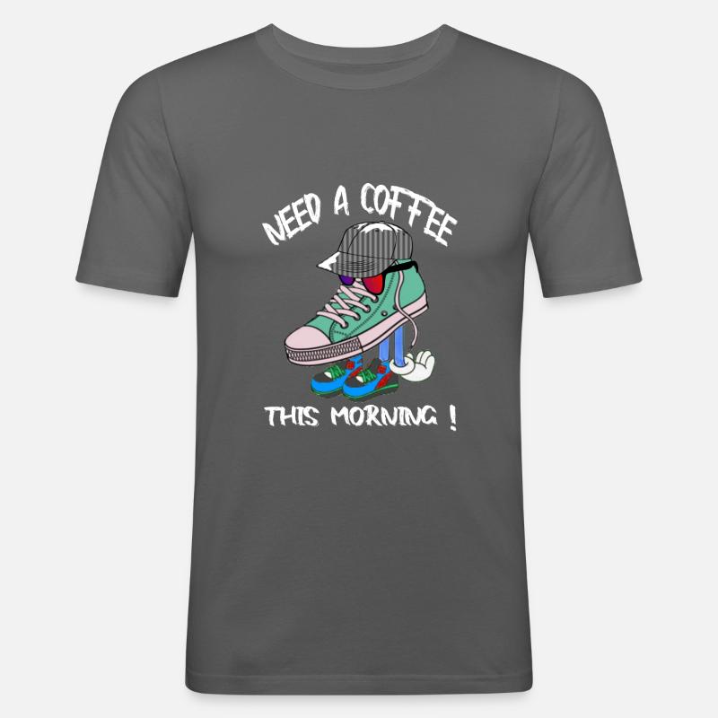 Comic Cartoon Design - Männer Slim Fit T-Shirt - Graphite
