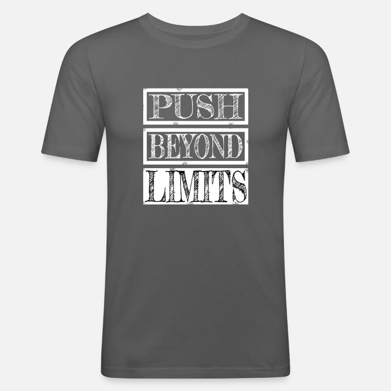 Devis d’entraînement Citations d’endurance - T-shirt près du corps Homme - gris graphite