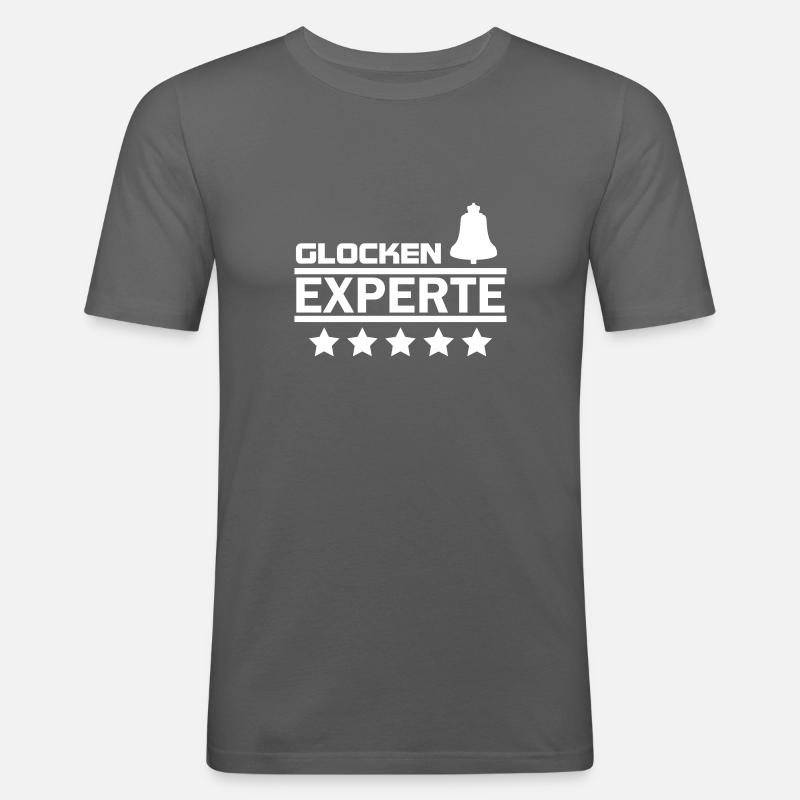 glocken experte - Männer Slim Fit T-Shirt - Graphite