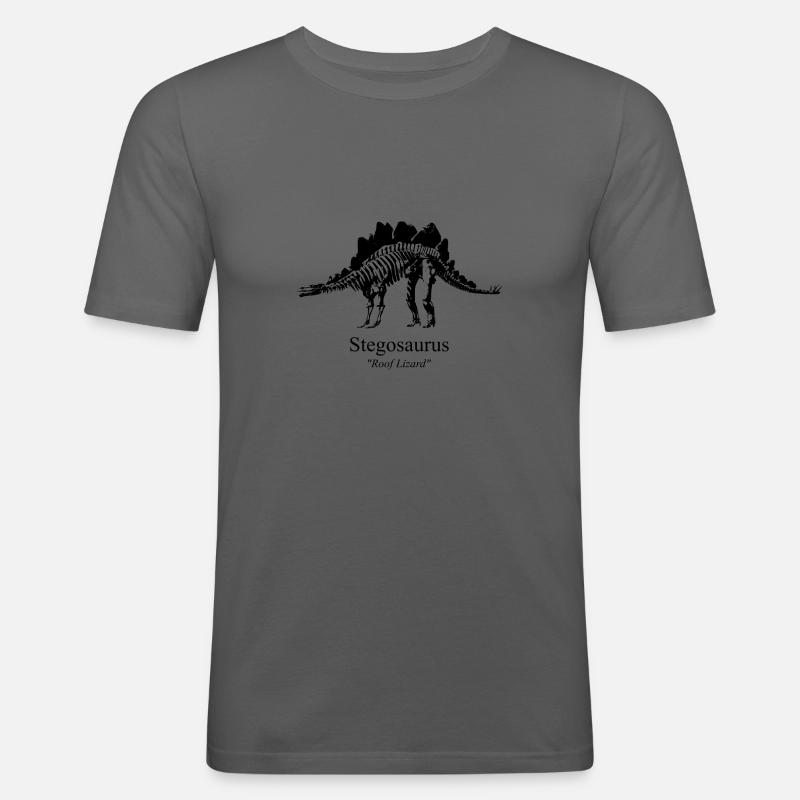 Stegosaurus schwarz - Männer Slim Fit T-Shirt - Graphite