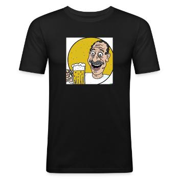 Beer - Men's Slim Fit T-Shirt - black - Front - Nik (191cm)