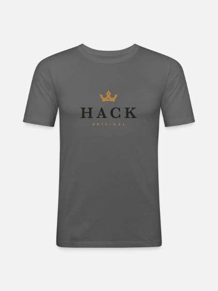 Hack Original Family Logo - Men's Slim Fit T-Shirt - graphite grey