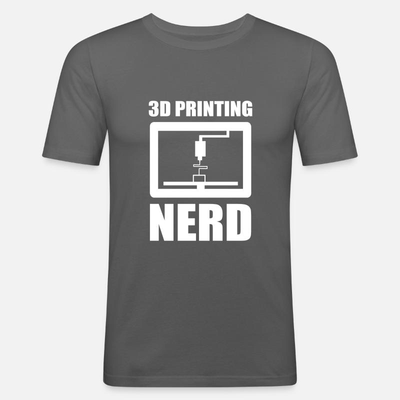 3D-Druck-Nerd - 3D-Drucker-Nerd - Männer Slim Fit T-Shirt - Graphite