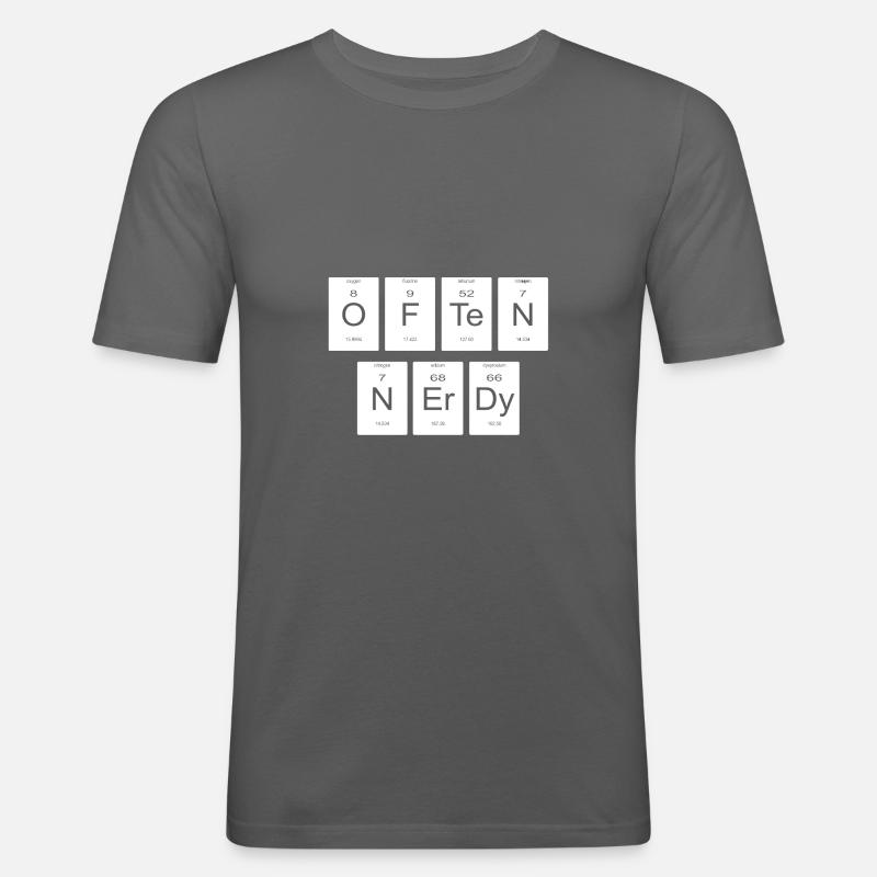 Periodensystem Geschenk Nerd - Männer Slim Fit T-Shirt - Graphite