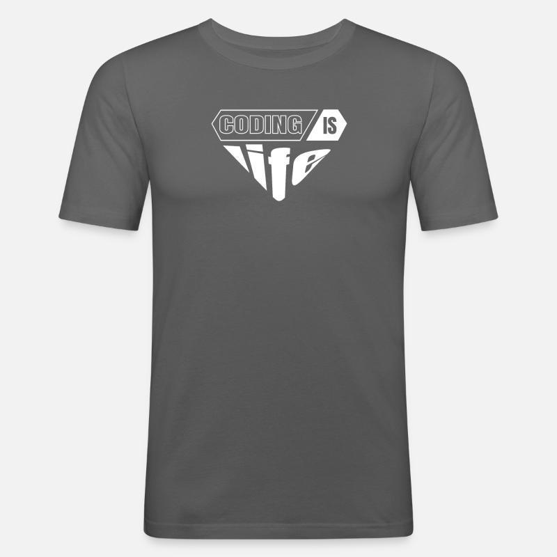 Softwareentwickler Programmierer Geschenk - Männer Slim Fit T-Shirt - Graphite