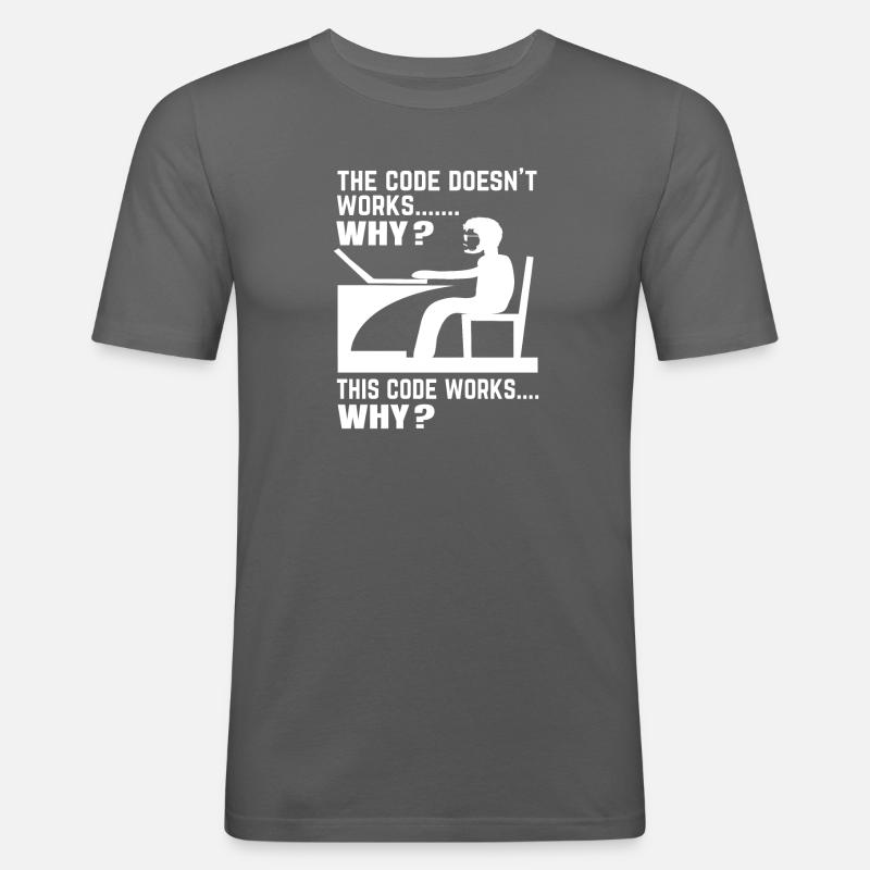 Softwareentwickler Programmierer Geschenk - Männer Slim Fit T-Shirt - Graphite