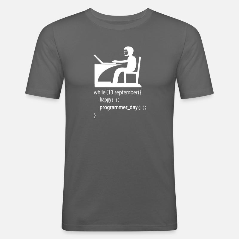 Softwareentwickler Programmierer Geschenk - Männer Slim Fit T-Shirt - Graphite