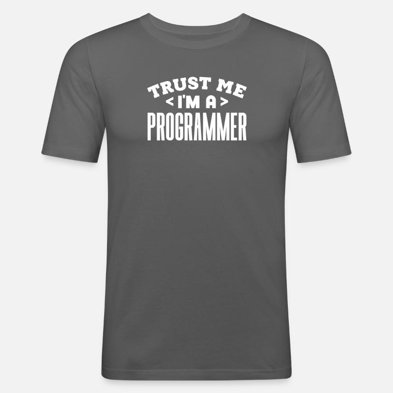 Softwareentwickler Programmierer Geschenk - Männer Slim Fit T-Shirt - Graphite