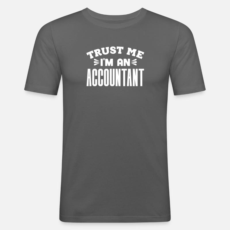 Profession comptable Comptable financier Comptable - T-shirt près du corps Homme - gris graphite