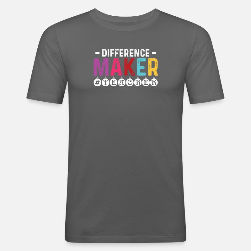 Lehrer bester Lehrer Geschenk - Männer Slim Fit T-Shirt - Graphite
