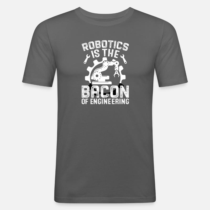 Robot Programmer Automation Technician - Men's Slim Fit T-Shirt - graphite grey