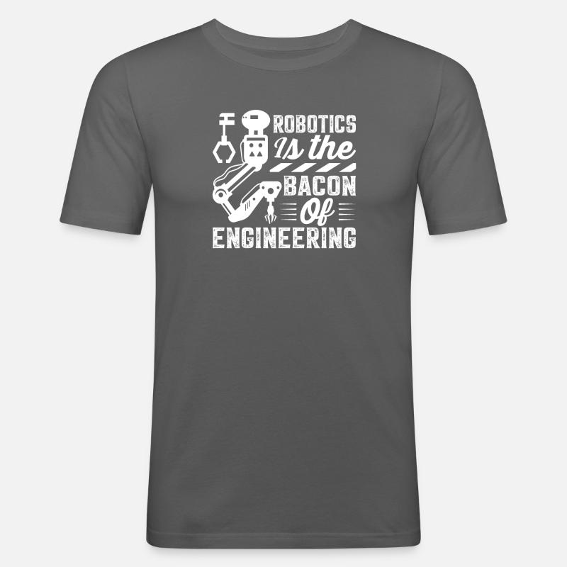 Robot Programmer Automation Technician - Men's Slim Fit T-Shirt - graphite grey