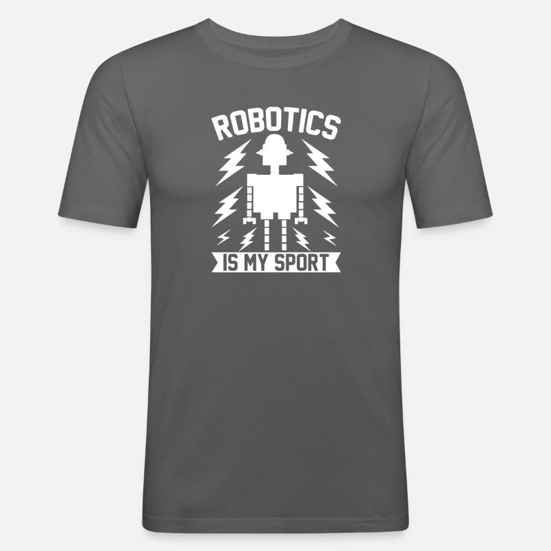 Roboter Programmierer Automatisierungstechniker - Männer Slim Fit T-Shirt - Graphite