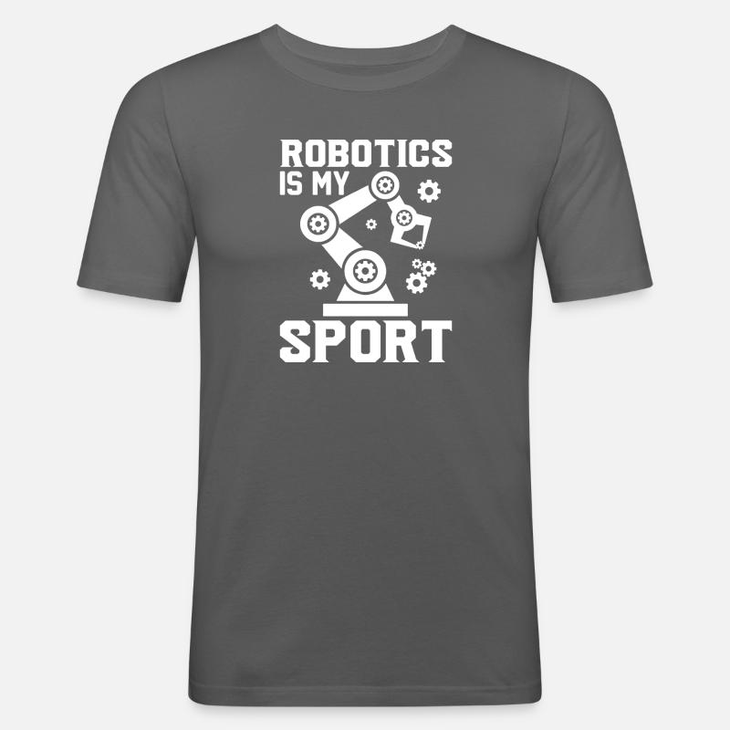 Robot Programmer Automation Technician - Men's Slim Fit T-Shirt - graphite grey