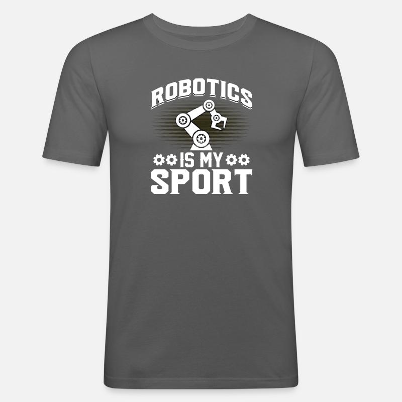 Robot Programmer Automation Technician - Men's Slim Fit T-Shirt - graphite grey
