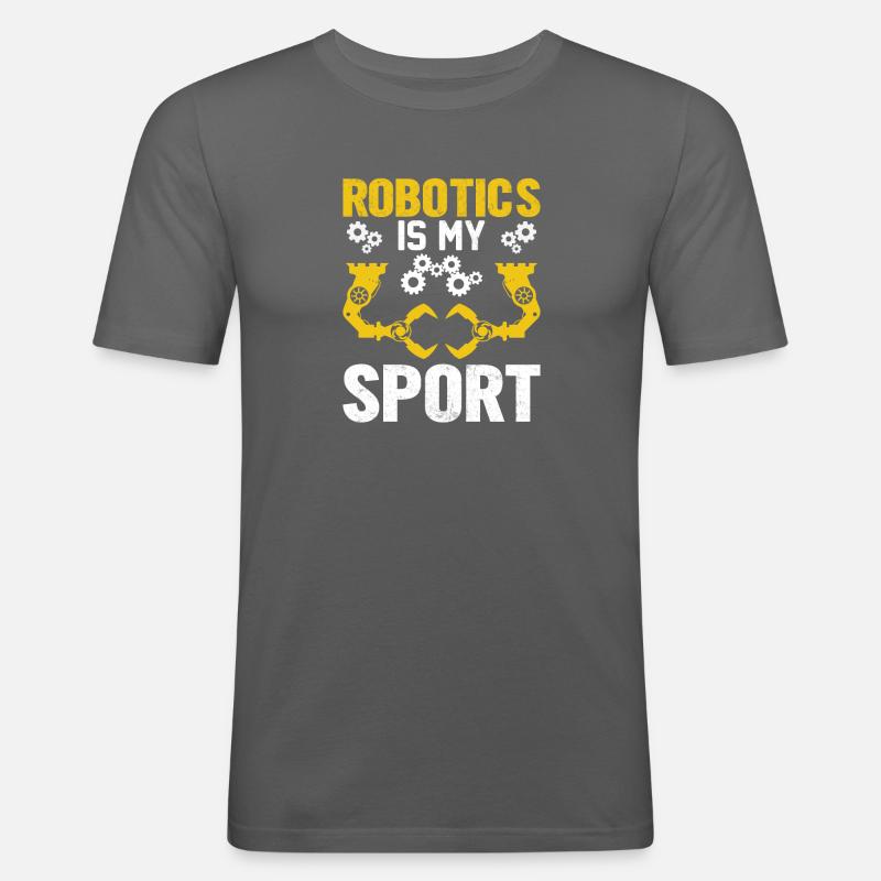 Robot Programmer Automation Technician - Men's Slim Fit T-Shirt - graphite grey
