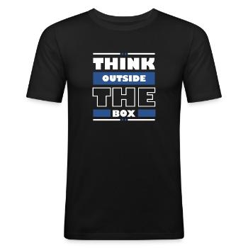 Think outside the Box - T-shirt près du corps Homme - noir - Devant - Nik (191cm)