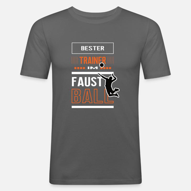 Bester Faustball Trainer Faustballtrainer Training - Männer Slim Fit T-Shirt - Graphite