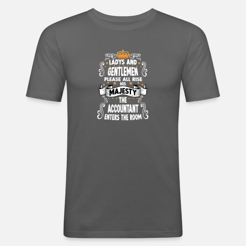 Comptable T drôle de dire comptable motive - T-shirt près du corps Homme - gris graphite
