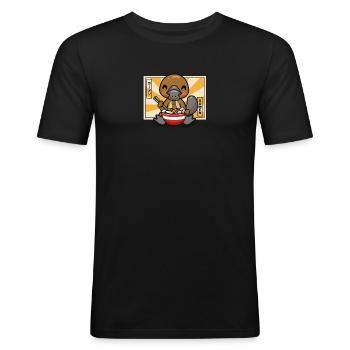 Platypus - Men's Slim Fit T-Shirt - black - Front - Nik (191cm)