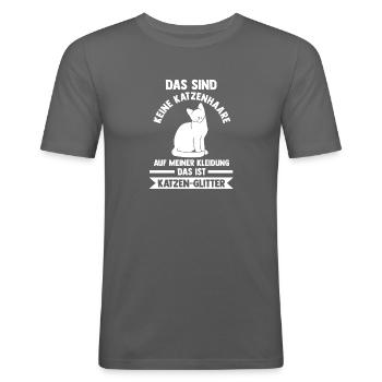 katzenliebhaber Mieze Miezekatze Katze Kater Katze - Männer Slim Fit T-Shirt - Graphite - Vorne - Nik (191cm)