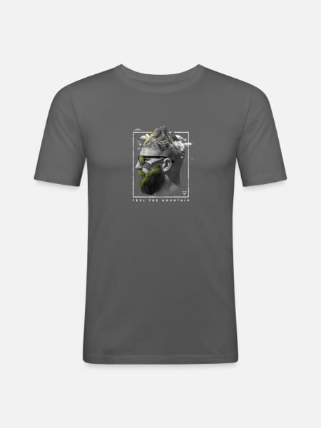 Berge im Kopf - Männer Slim Fit T-Shirt - Graphite