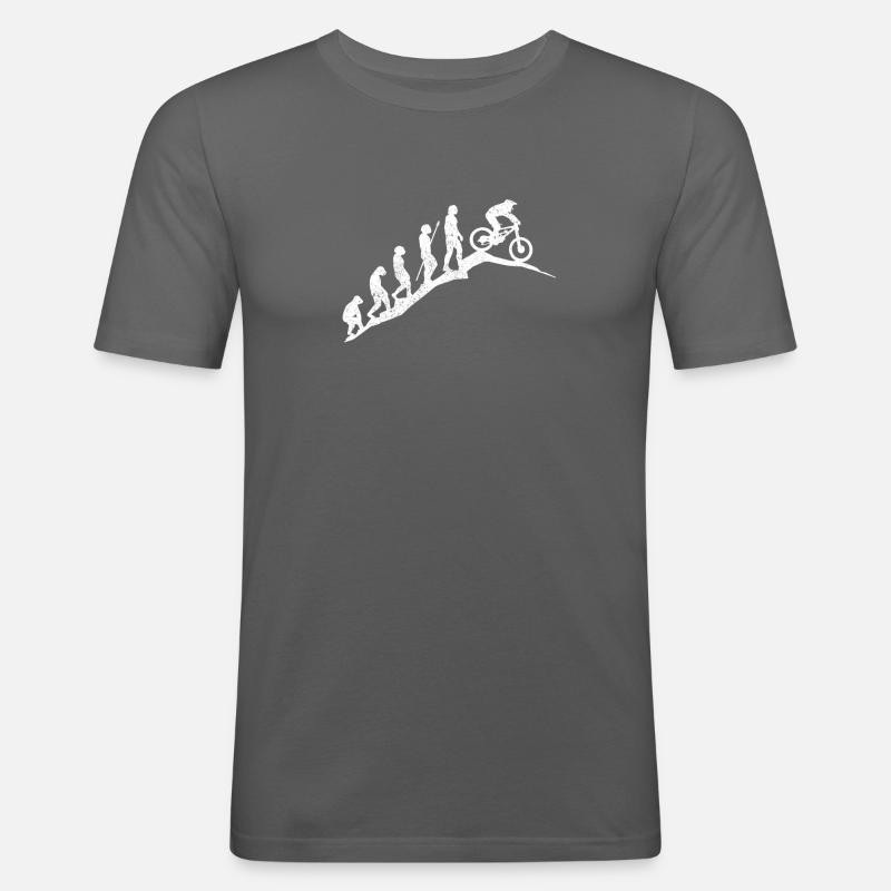 Mountainbike MTB Evolution Geschenk - Männer Slim Fit T-Shirt - Graphite