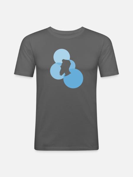 Gesichtsbehaarung Schnurrbart Schnurrbart - Männer Slim Fit T-Shirt - Graphite