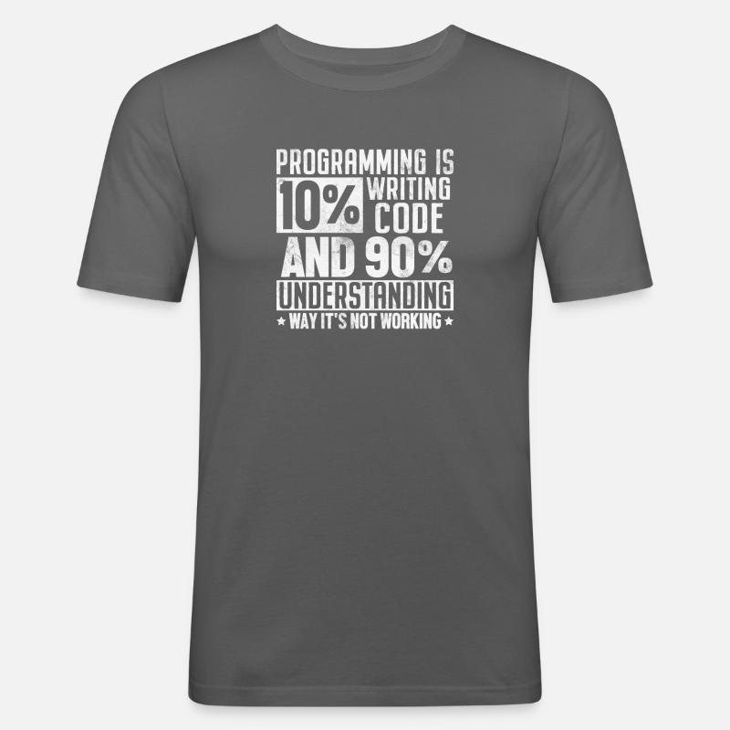 Programmierung Lustig Software Ingenieur Computer - Männer Slim Fit T-Shirt - Graphite