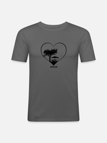 Gartenliebe - Gartenarbeit - Männer Slim Fit T-Shirt - Graphite