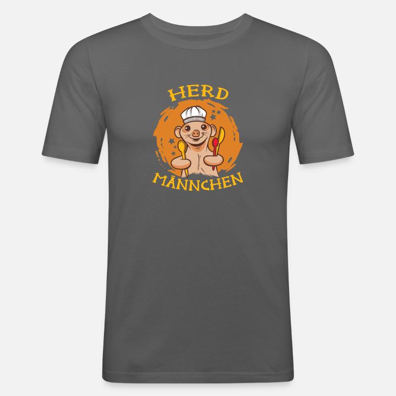 Herd Männchen das Erdmännchen - Männer Slim Fit T-Shirt - Graphite