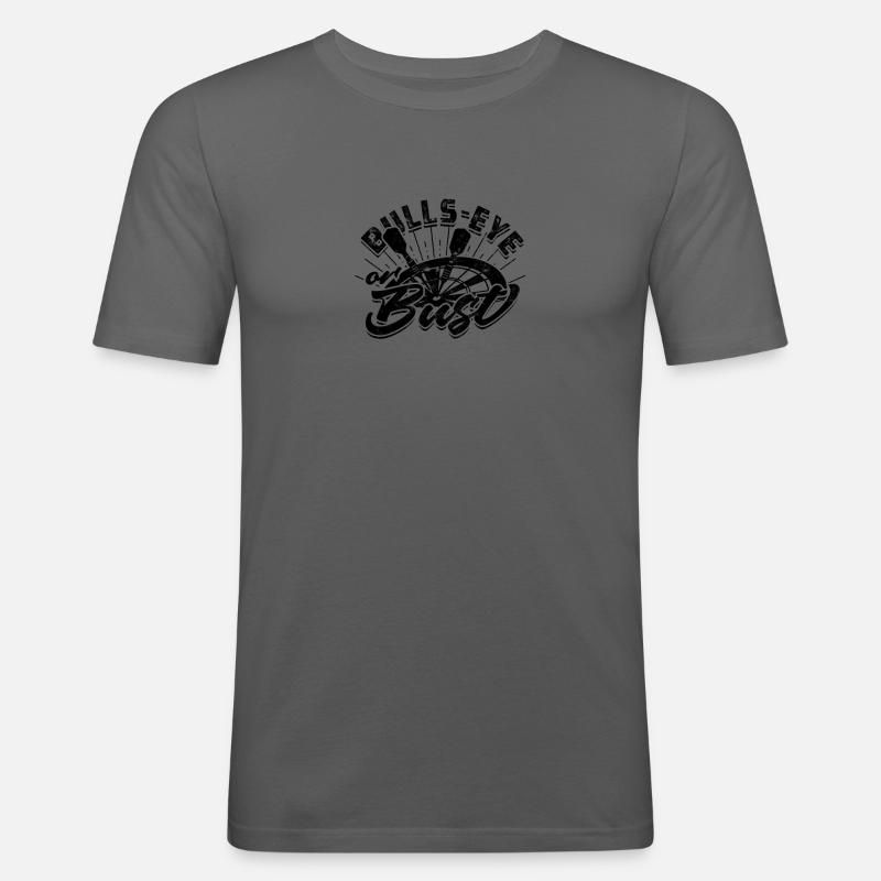 Volltreffer oder Büste - Darts - Männer Slim Fit T-Shirt - Graphite