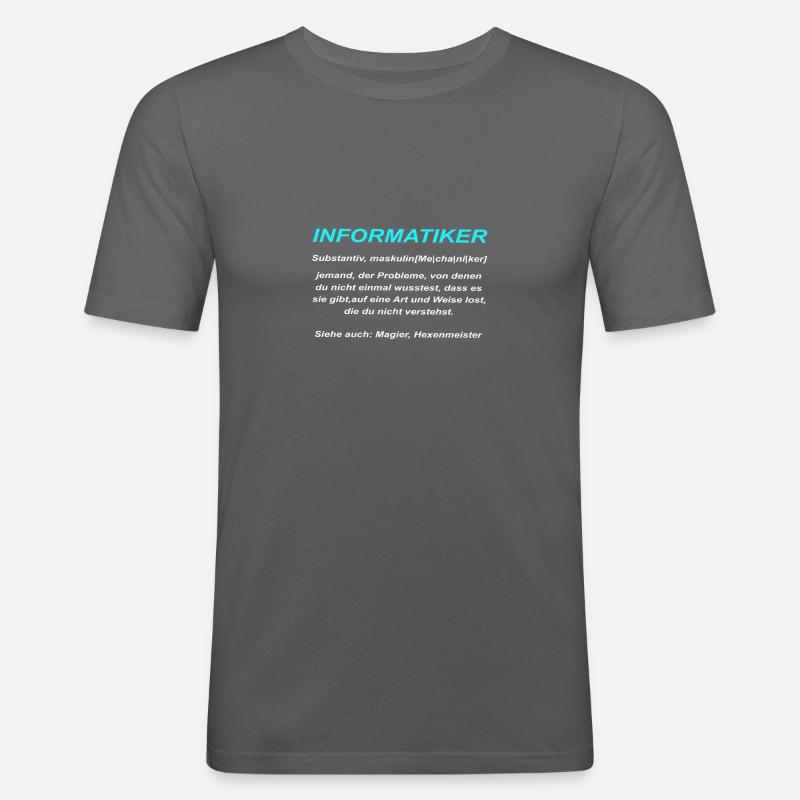 Computer (Definition) - Männer Slim Fit T-Shirt - Graphite